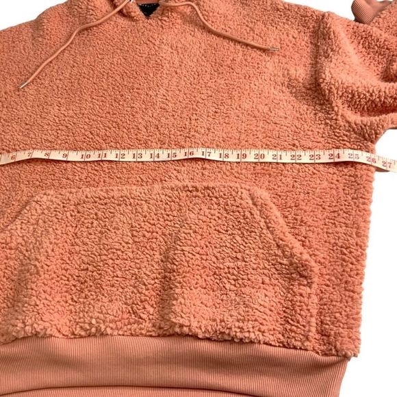 Asos Design Sherpa Hoodie Kangaroo Pocket Casual Top Sz S - Picture 5 of 7